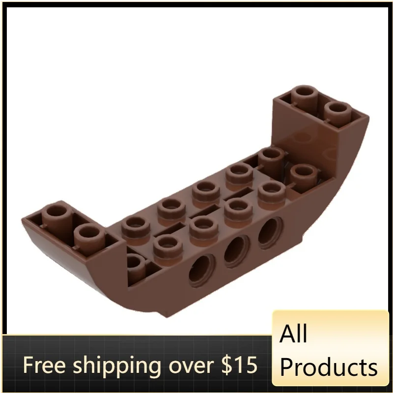 Высокотехнологичные сборные частицы 11301, 2x8x2, комплект строительных блоков с обратным изогнутым кирпичом, сменная деталь, игрушка для детей, 10 шт.