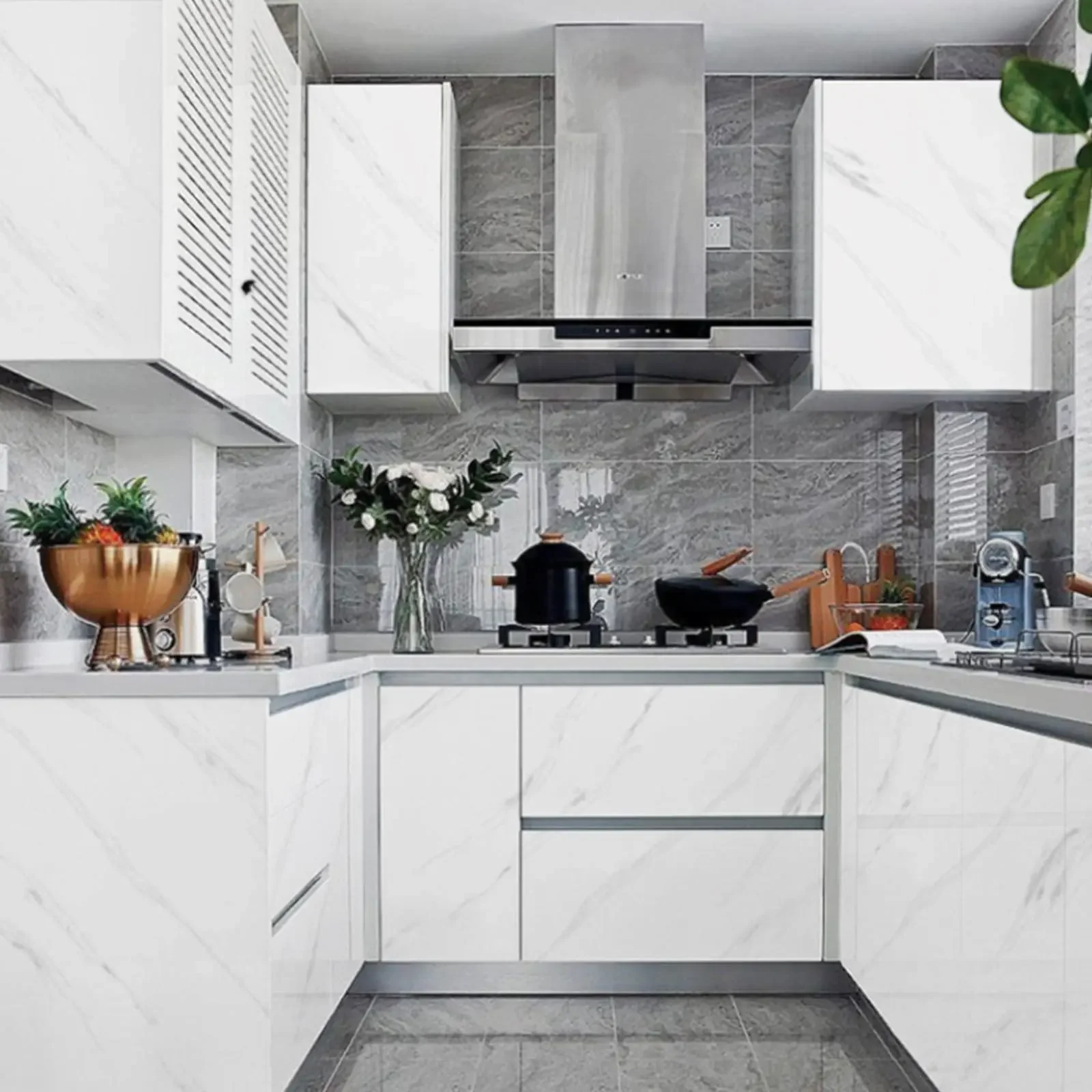 Мраморные обои белые самоклеящиеся съемные водонепроницаемые столешницы для