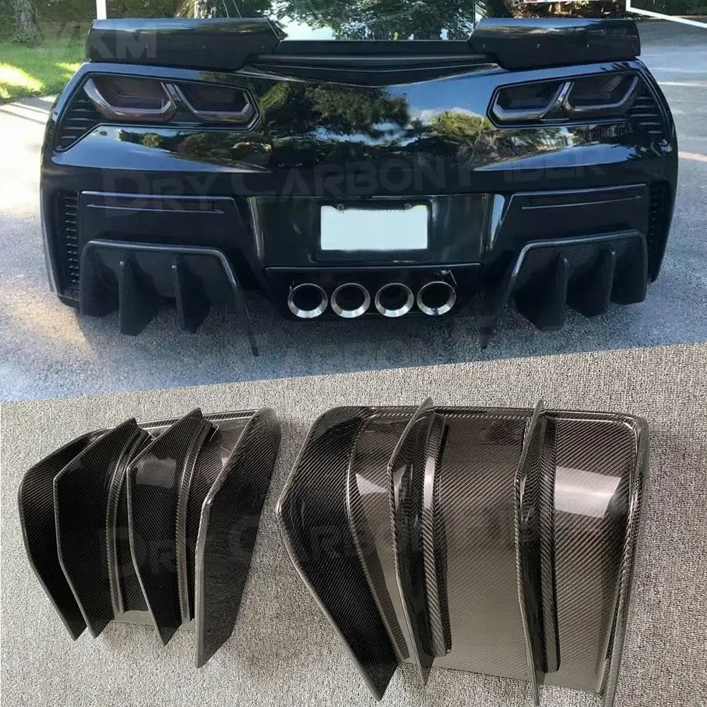 

Carbon Fiber Rear Diffuser Lower Lip Bumper Splitter for Chevrolet Corvette C7 2014-2017 Car Styling FRP