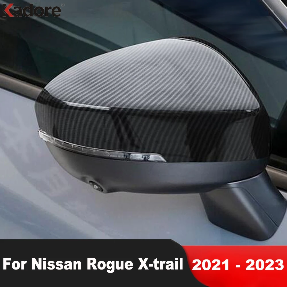 

Аксессуары для Nissan Rogue X-trail 2021 2022 2023, зеркальная крышка из углеродного волокна