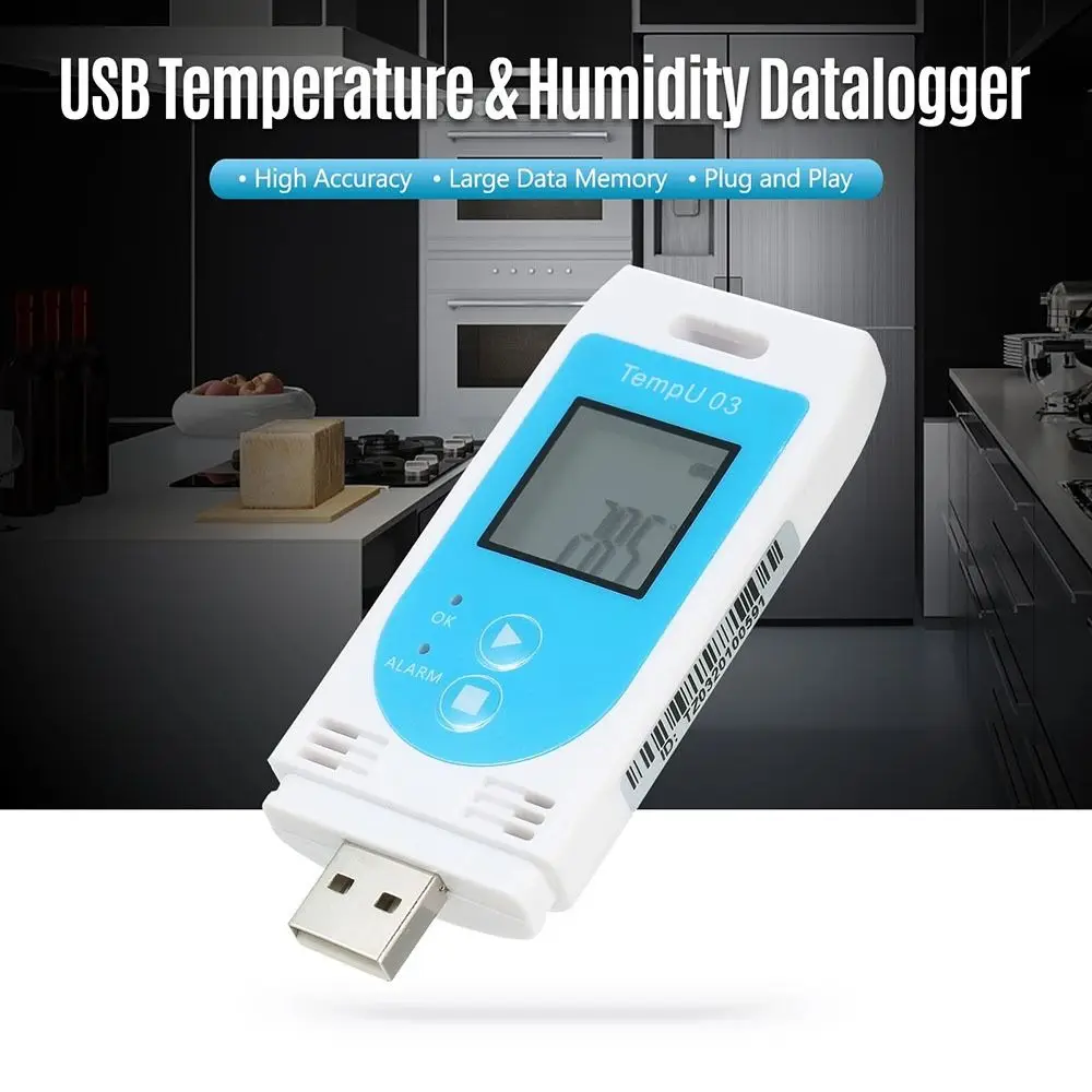 

Record Capacity Reusable LCD Datalogger Recorder Humiture Recording Meter USB Temperature Humidity Data Logger RH TEMP