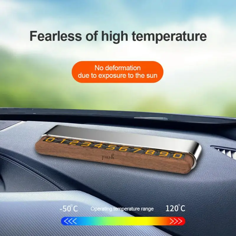 

2/3/5PCS Fearless Of High Temperature Car Temporary Parking Number Plate Luminous Parking Card Creative