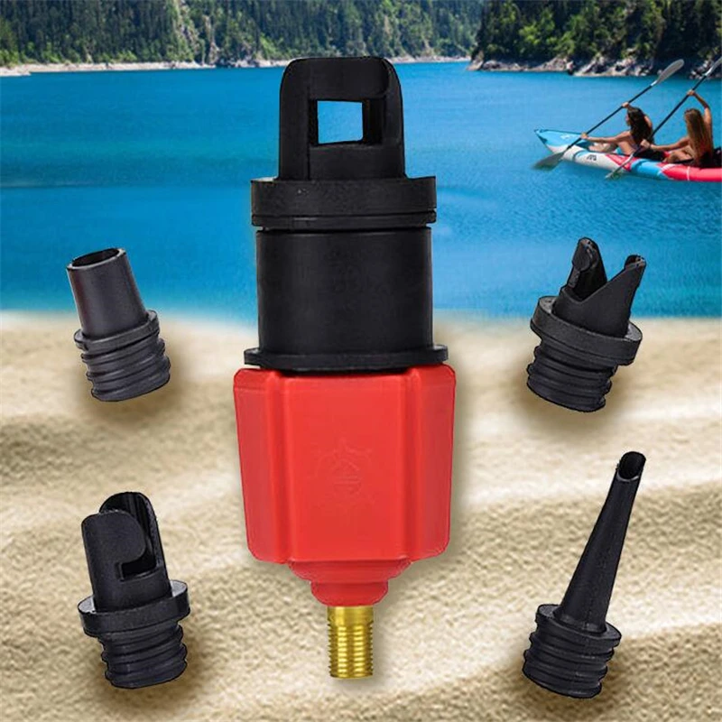 Air Valve Adapter Vehicle Air Pump Valve Adaptor For Inflatable Air Mattress Bed Boat Canoe Kayak