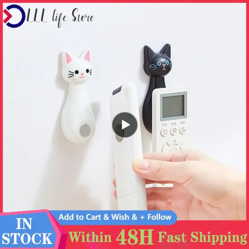 

Strong Paste Magnetic Hook Cat Punch-free Traceless Holder Wall Magnetic Storage Remote Control Hook Hook