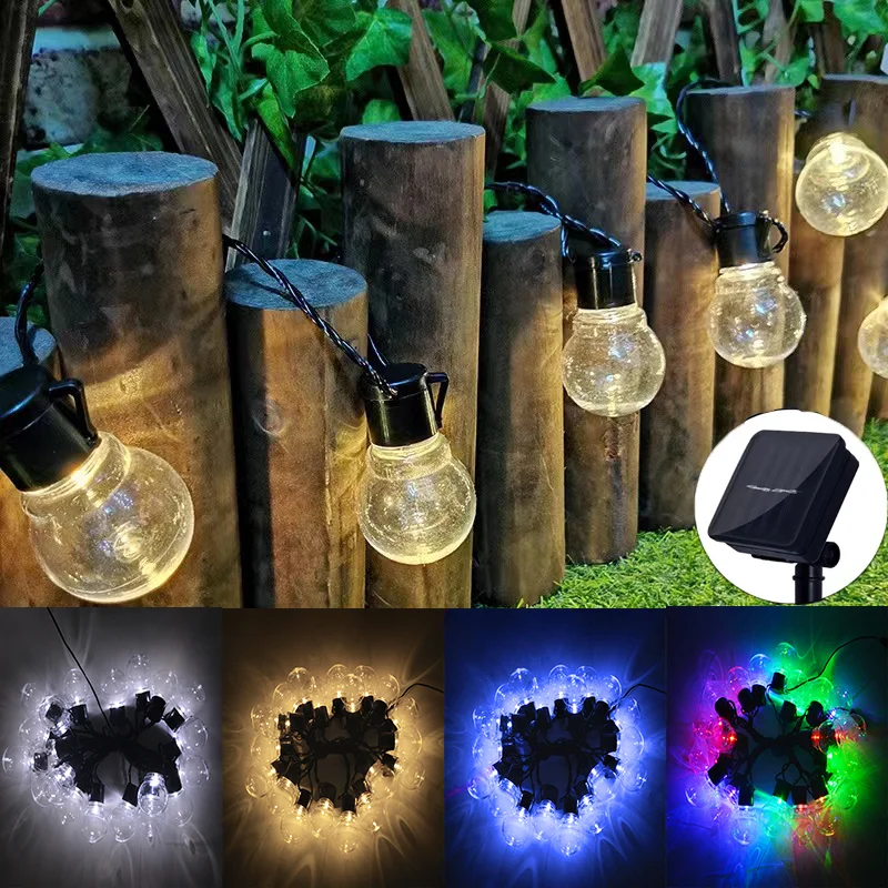 

Outdoor Solar Lights LED G50 Bulb String Lights As Christmas Decorative Lights for Garden Indoor and Outdoor Holiday Lighting