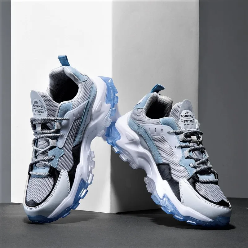 

2021Fashion Streetwear Men Chunky Sneakers Summer Breathable Plus Size Adult Male Casual Shoes Footwear