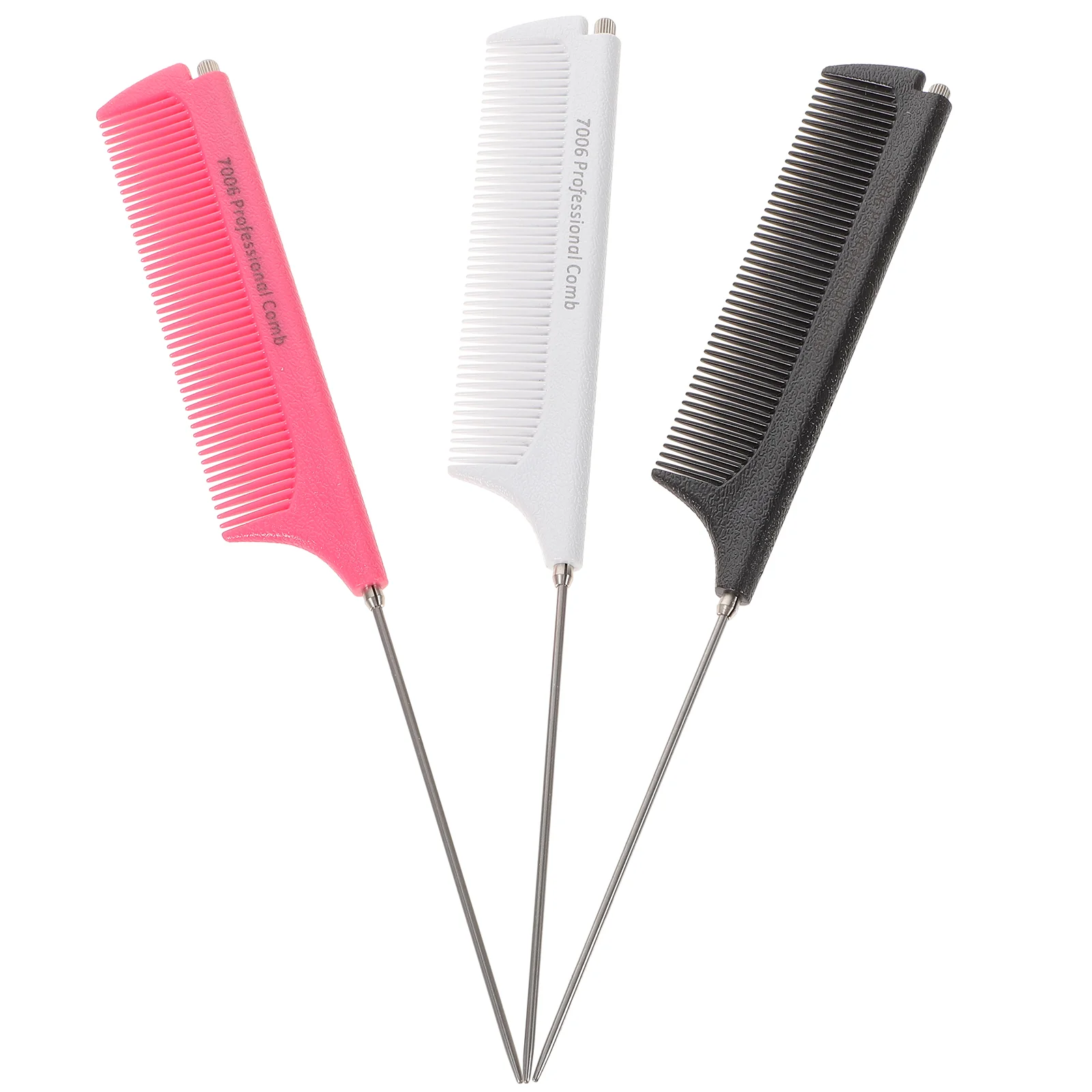 

Comb Hair Rat Tail Combs Teasing Parting Tooth Metal Styling Fine Braiding Steel Static Accessories Anti Brush Women Pintail
