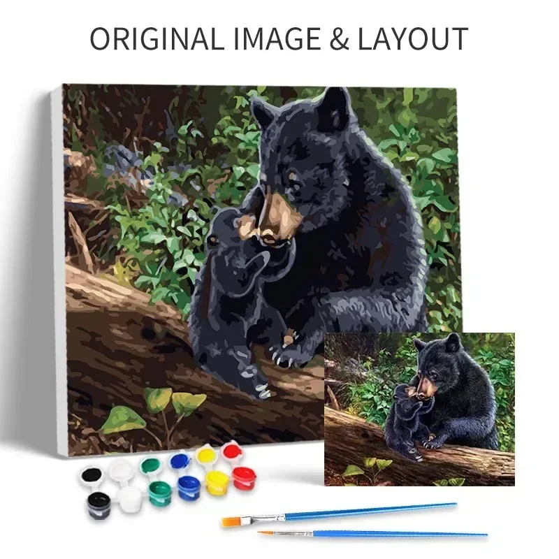 123119 Картинки по номерам 40*50 Наборы рамок Домашний декор Картина маслом Животные