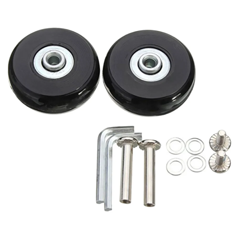 

2 Sets Luggage Accessories For Suitcases Trolley Case Wheels Wear-Resistant Suitcase Replacement Iron Rubber Caster Luggage