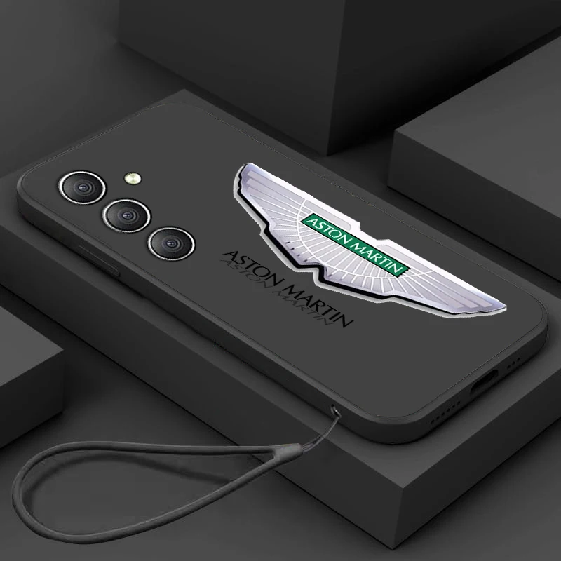 

Aston Martin Super Cool For Samsung A34 A14 A52S A54 A23 A13 A73 A03Core A22 4G 5G Liquid Rope Silicone Phone Case