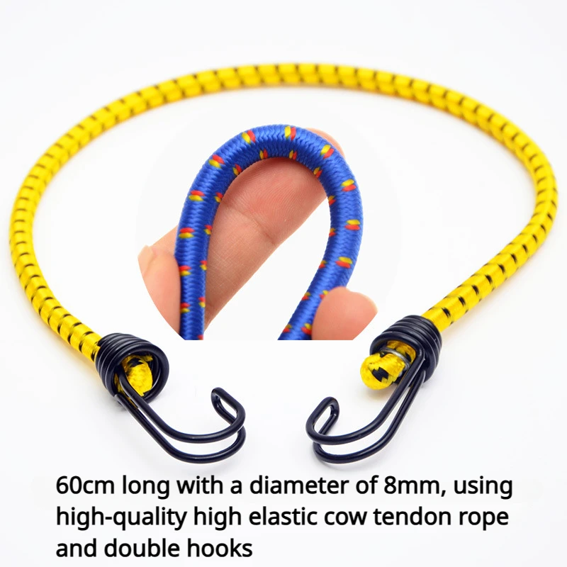 Эластичный резиновый шнур 60/120 см с крючками 8 мм