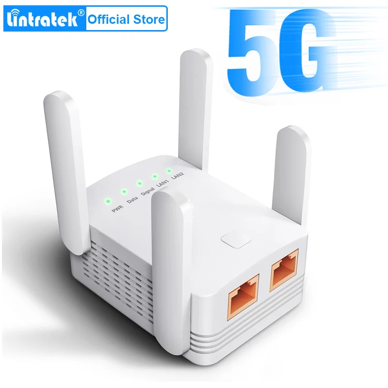 

Усилитель сигнала Wi-Fi Lintratek, 2,4G, 1200 Мбит/с, четыре антенны