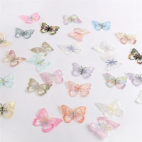 clothing material embroidered 10x decoration lace applique butterfly shape