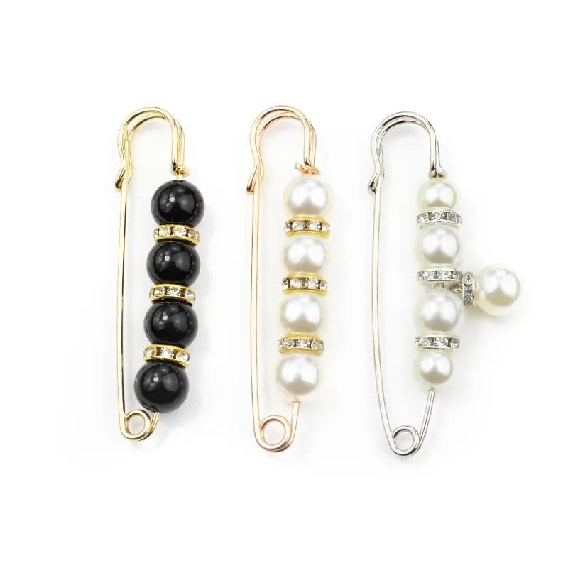 Women's Clothing Brooch Set Pearl Rhinestone Brooches for Women Lapel Pin Tightening Waist Pin Diy Accessories