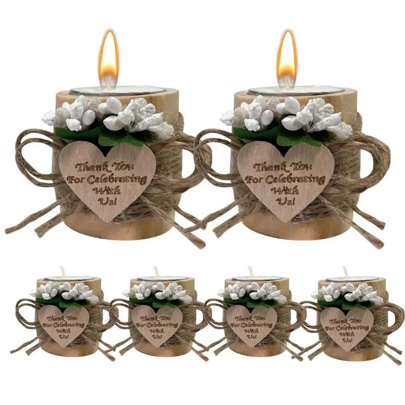 

Подсвечники для чая, деревянные подставки для свечей, свадебные сувениры для вечеринок, декоративные центральные части стола для помолвки