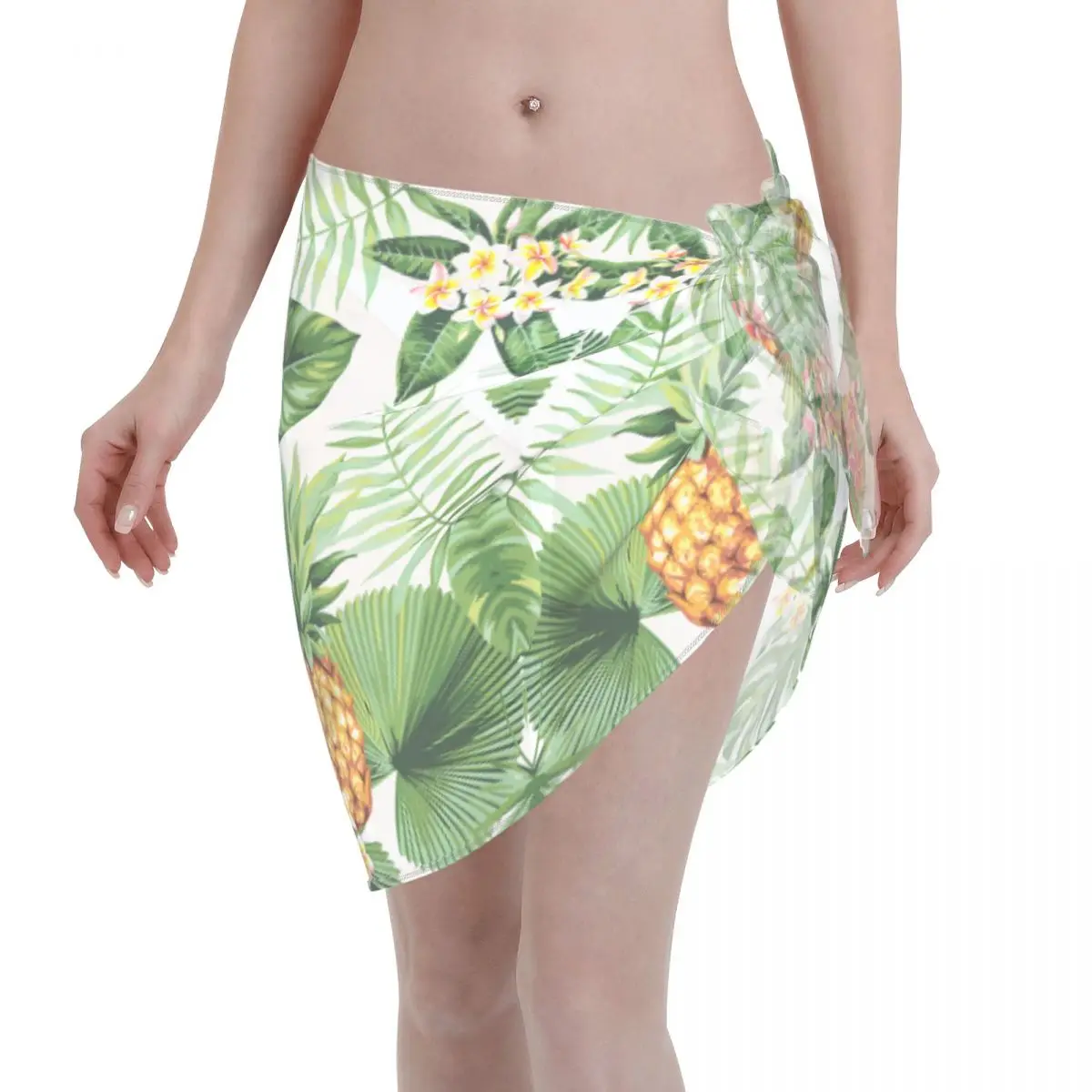 

Pineapple Tropical Fruit Kaftan Sarong Beach Wear Women Sexy Beach Dress Beach Bikini Wrap