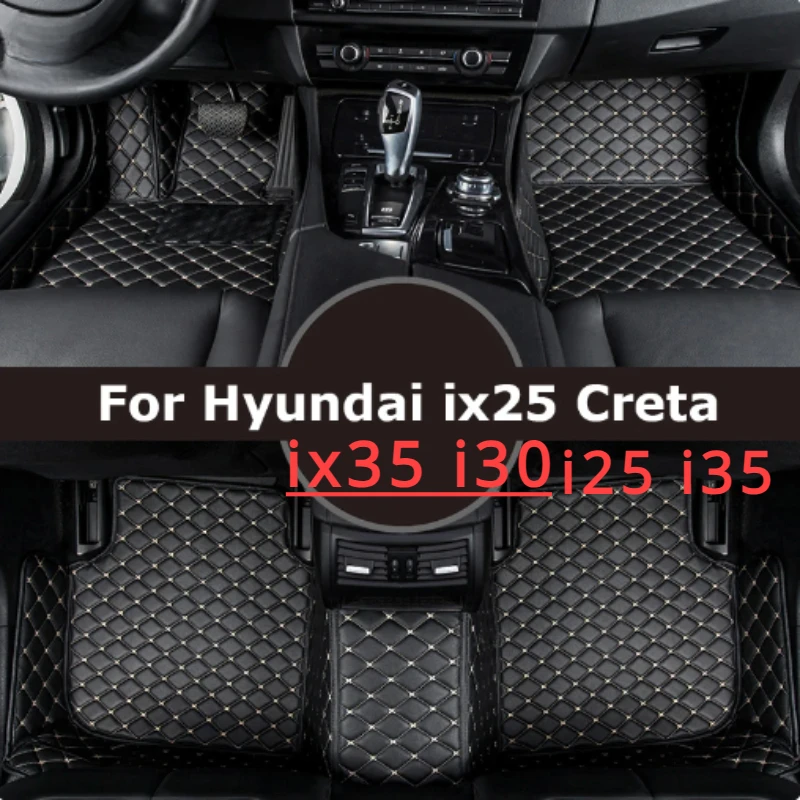 Автомобильные коврики на заказ для Hyundai i25 ix25 Creta ix35 i35 i30 Foot Coche аксессуары