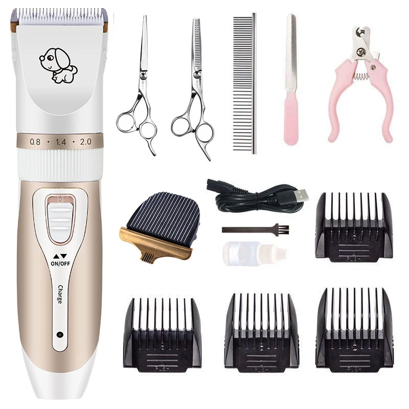 

Clipper Professional Dog Shaver Hair Grooming Dog Trimmer Haircut (pet/cat/dog/rabbit) Set Cordless Rechargeable Pets Clippers