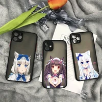 chocola nekopara anime phone case matte transparent for iphone 11 12 13 7 8 plus mini x xs xr pro max cover