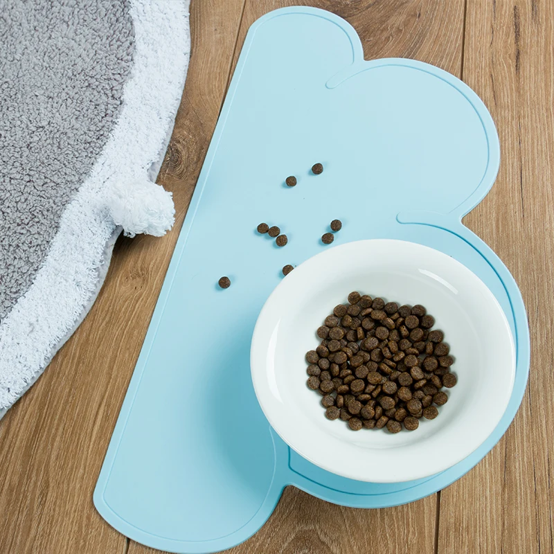 

Foldable Pet Placemat Cloud Dog Bowl Mat Cleaning Feeder Rug Cat Food Table Mat Accessories Splash Proof Waterproof Silica Gel