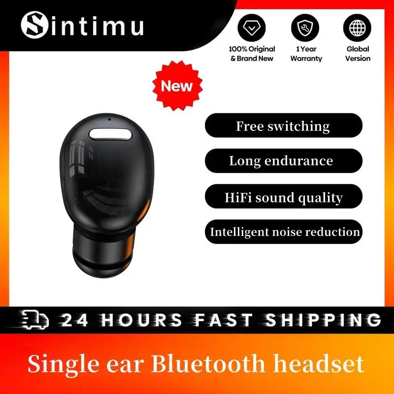 

Single Ear Bluetooth Earphone Waterproof Intelligent Noise Reduction Left Right Free Switching Business Mini Wireless Earphones