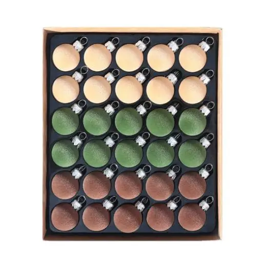 

Мини-шары для ёлки пластик 30мм набор из 30 штук