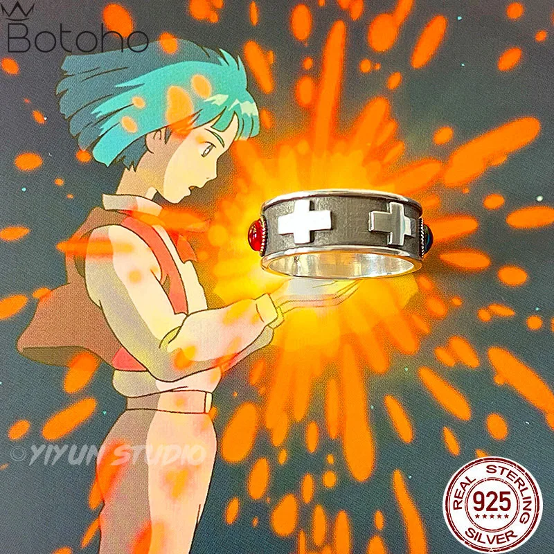 Кольцо из серебра 925 пробы с движущимся замком Хаяо Миядзаки аниме Хой Софи