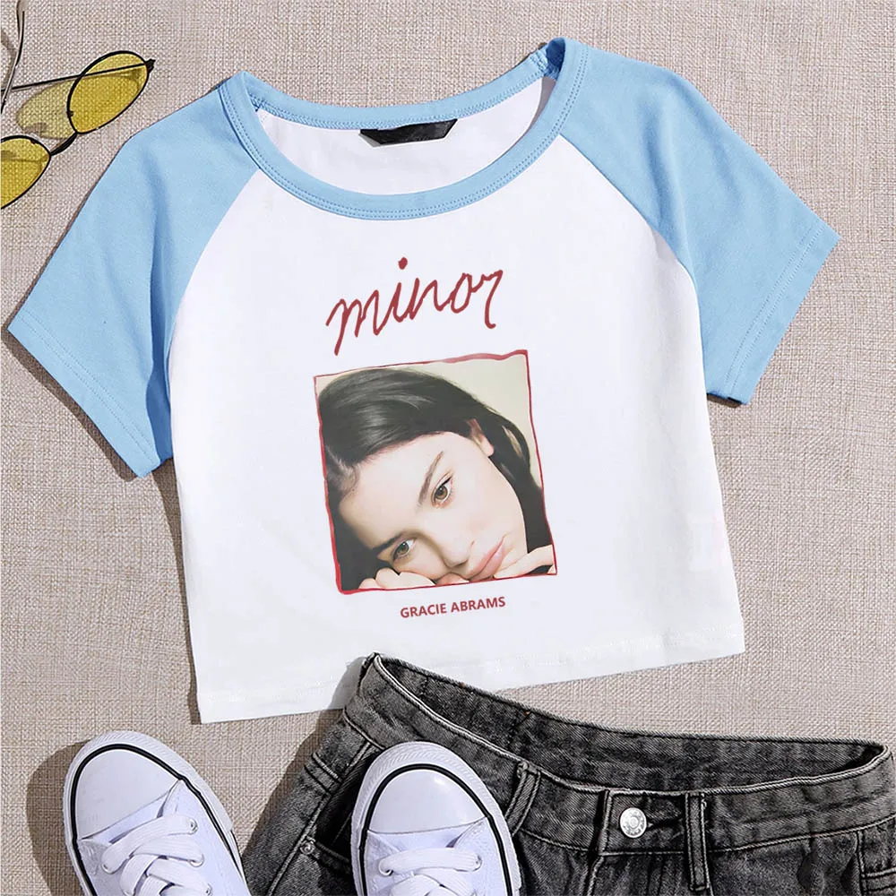 Кроп-топ с принтом Gracie Abrams 2024 модная короткая футболка без пупка