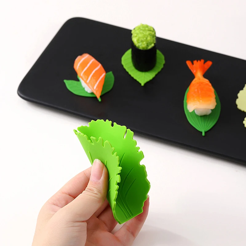

5pcs/Set Leaf Bento Dish Cup Lunch Separator Sushi Rice Ball Mat Kitchen Tools Accessories