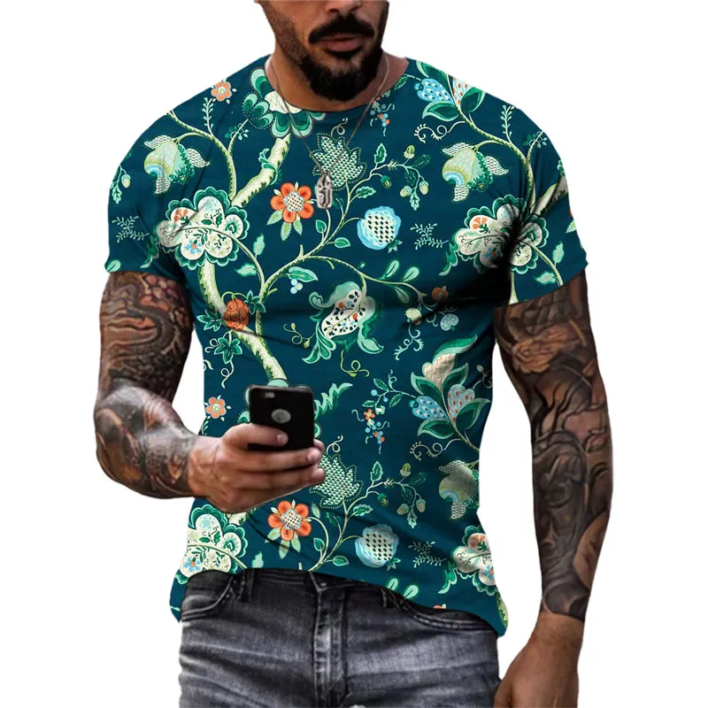 Летняя модная новая футболка в национальном стиле ретро унисекс крутая уличная с