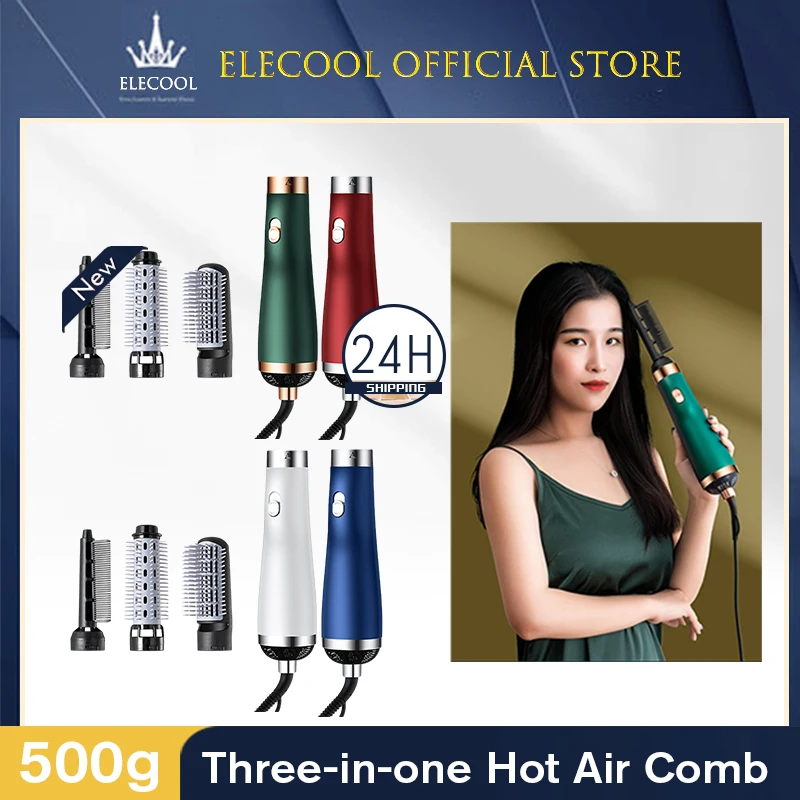 

3 In 1 Ionic Hair Dryer Brush Volumizer Hot Air Brush 3 Modes Hair Straightener Comb Curler Hairdryer Brush For Hair