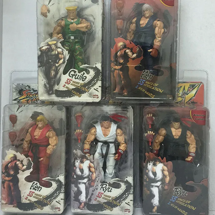 

NECA Streets Fighter RYU KEN GUILE CHUN-LI 7 inches Action Figure Toy Model
