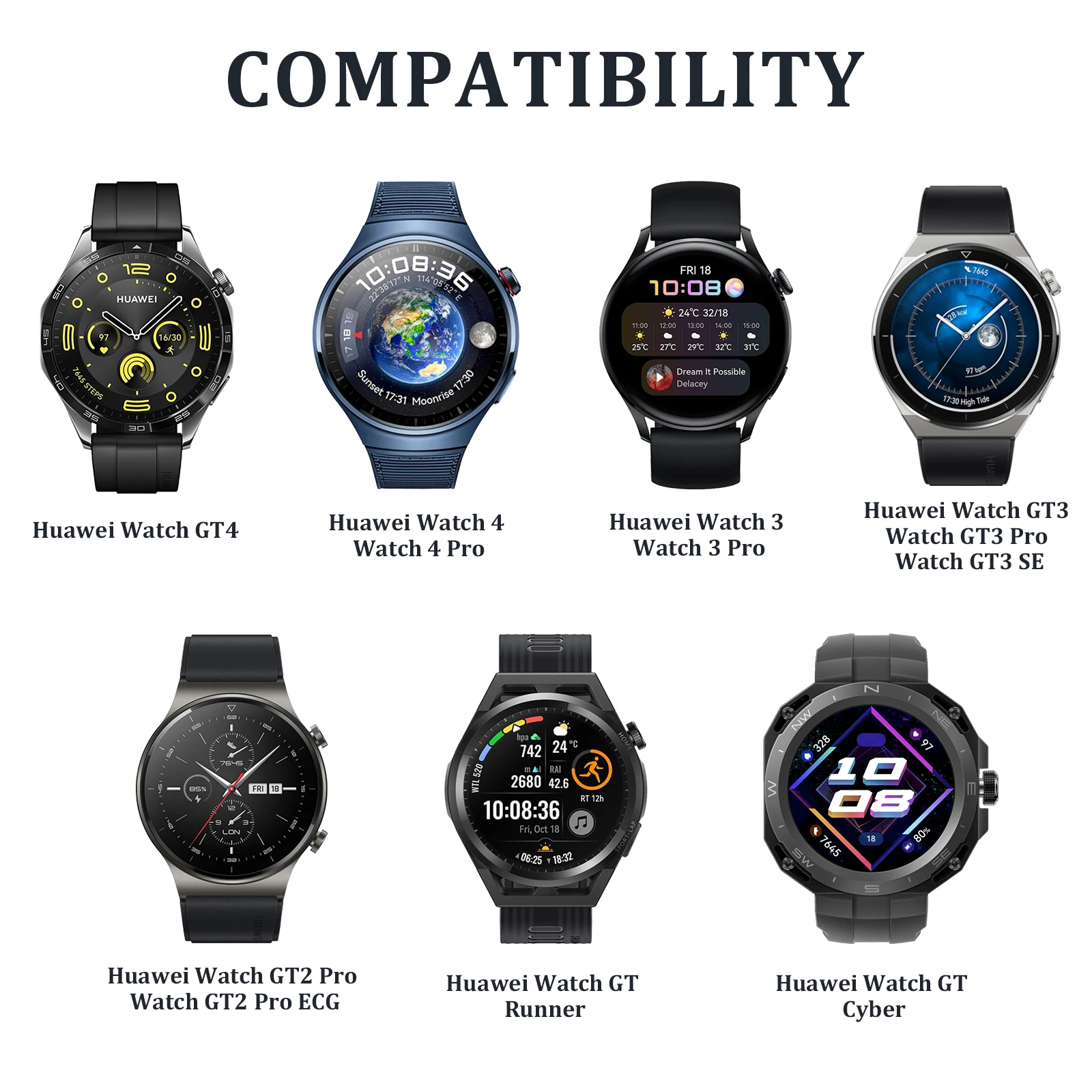 Фото Быстрое зарядное устройство USB для Huawei Watch GT4 GT3/3Pro/3SE GT2 Pro/Pro ECG GT Runner/док-станция для зарядки через Интернет для Huawei Watch 4 3 pro №5