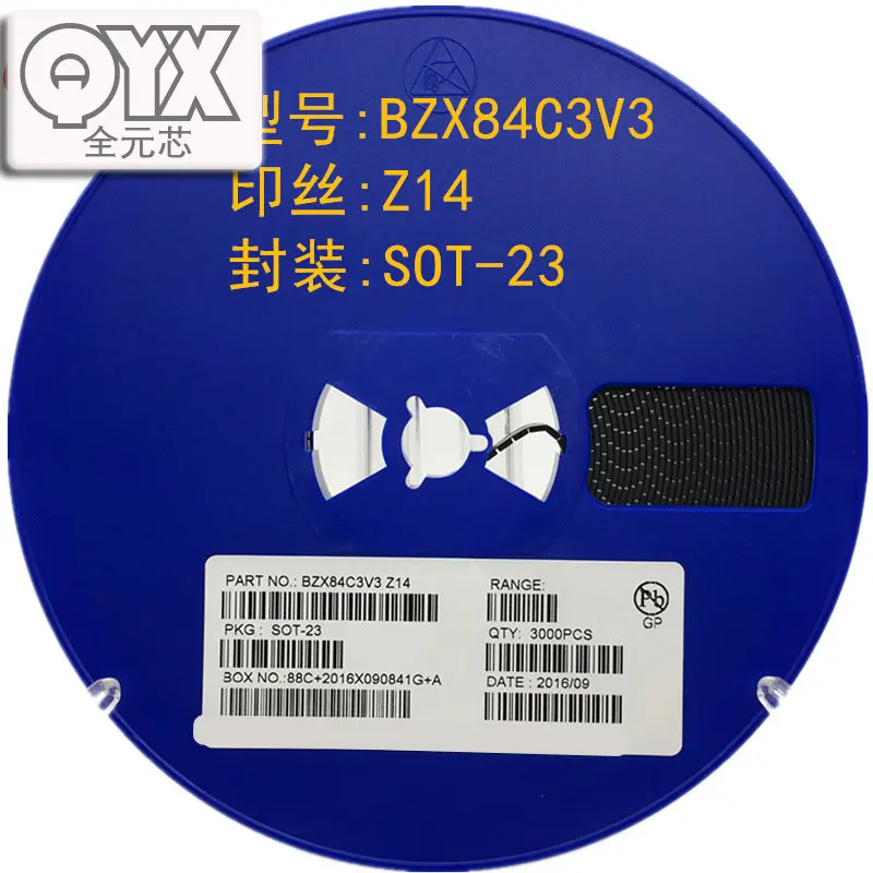 

1000PCS/LOT BZX84C3V3 SILKSCREEN Z14 SOT-23 3.3V Zener diode
