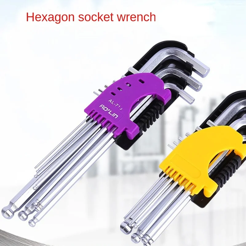 

L-Type Flat Head Hexagonal Wrench Simple Bicycle Matching 7 Words L-Type Wrench Allen Wrench Bicycle Tools bike tool kit