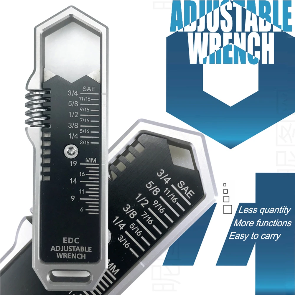 

Металлический гаечный ключ для повседневного использования 6-19 мм Регулируемый Маленький гаечный ключ для повседневного использования Мно...