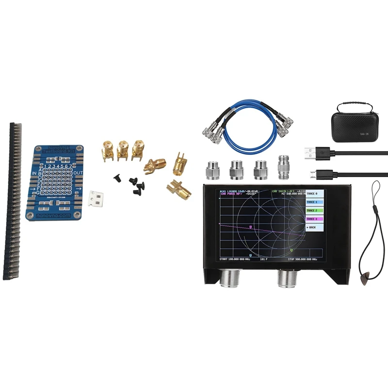 

Nanovna Testboard Kit Durable Accurate Network Analysis Test Board With 4 Inch HF VHF UHF Antenna Analyzer
