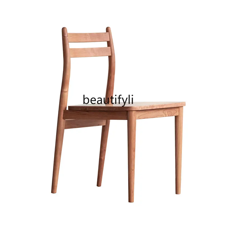 

Стул из массива дерева с одной спинкой, обеденный стул, домашний современный и минималистичный обеденный стол, стул для ресторана