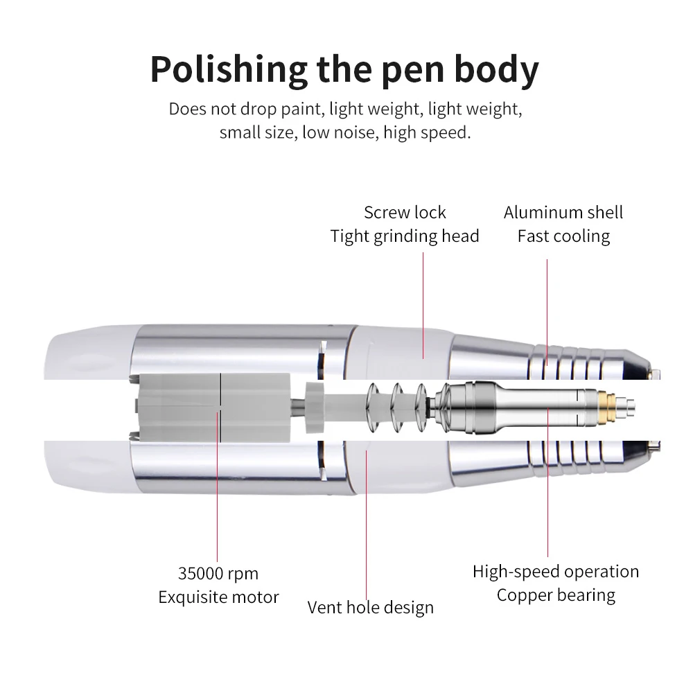 Аппарат для маникюра и педикюра 35000 об./мин. 4 цвета на выбор