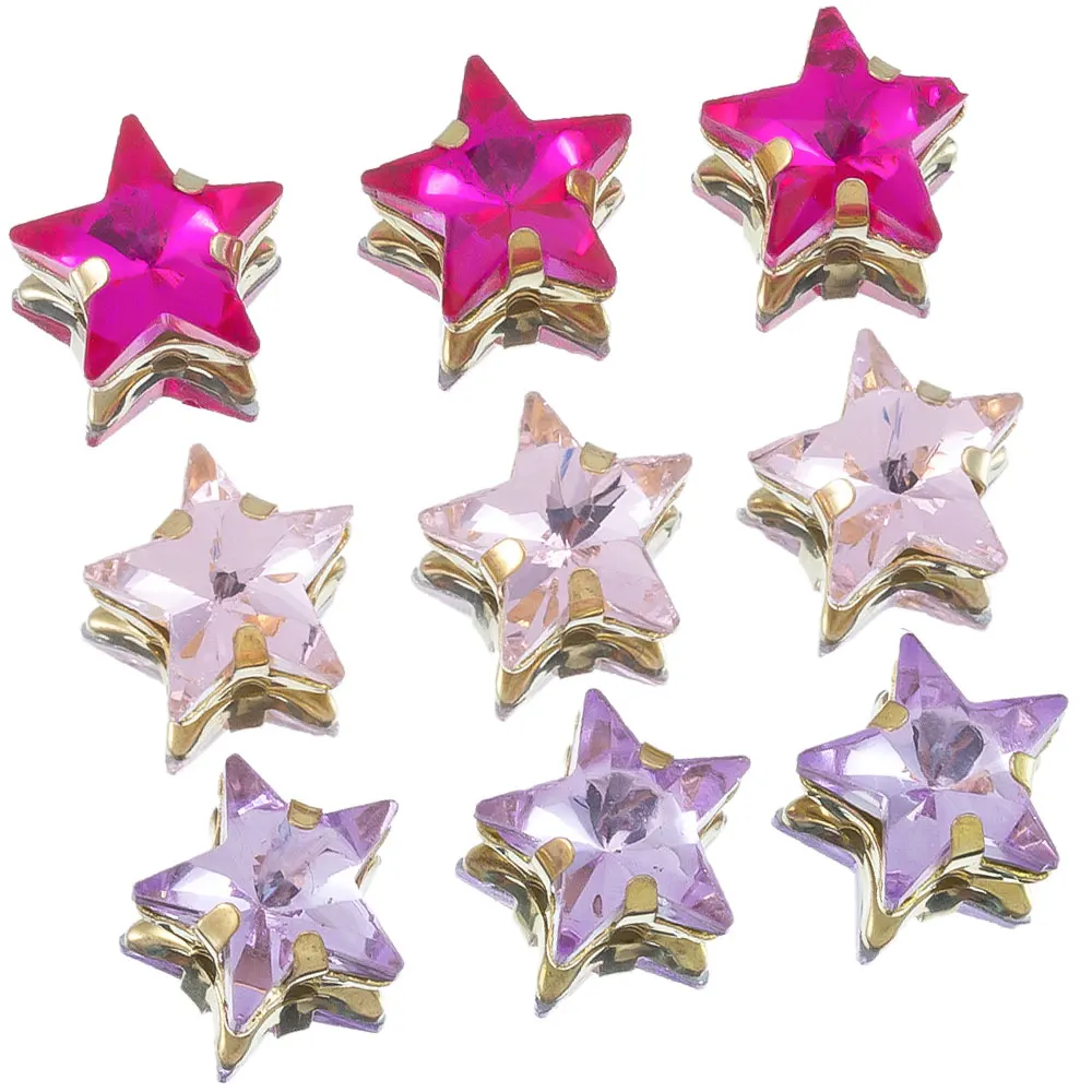 

20pcs Imitation Crystal Rhinestone Beads Star Flat Cabochon Patches for DIY Jewelry Making Beads Pendants Needlework Materials