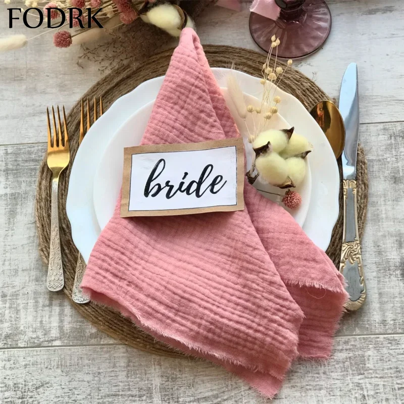 

10 шт. сервировочные салфетки, украшение для деревенской свадьбы, скатерть, скатерть, тканевое полотенце, пометка на место, обеденный коврик, носовой платок, хлопок