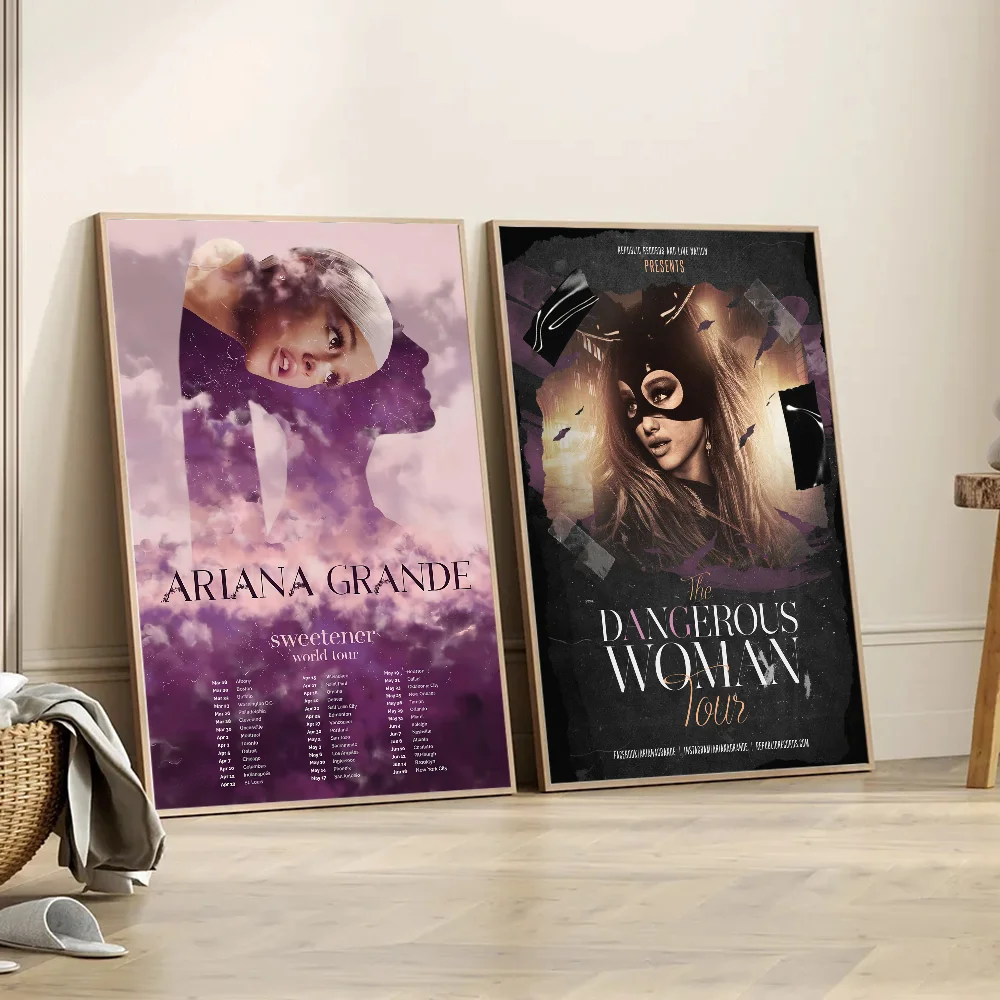 Аниме плакаты Ariana G-Grande клейкие печатные из белой бумаги художественное