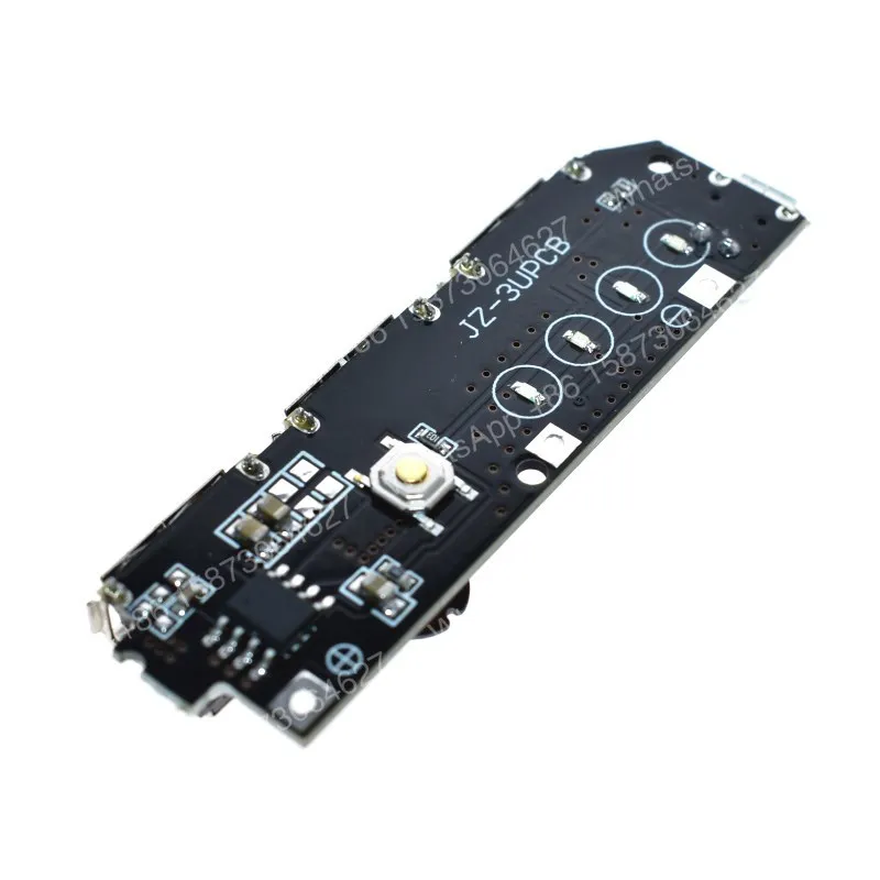 Фото Плата управления зарядным устройством WAVGAT 5V 1A 1.5A 2.1A с 3 USB-портами, модуль повышения напряжения, корпус для Li-ion аккумуляторов 18650, DIY-набор для повербанка №4