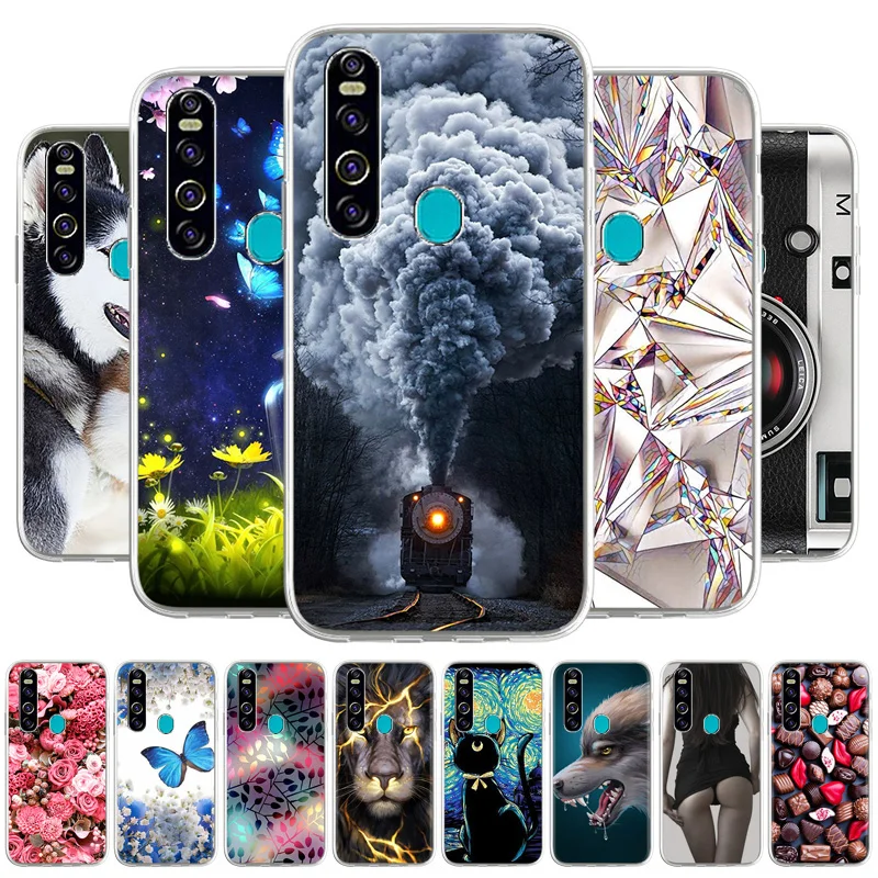 

For Tecno Camon 15 Pro Case Camon 16 SE Cover Silicone TPU Painted Coque Camon 15 Air 11 Pro Cartoon Pattern Shockproof Fundas