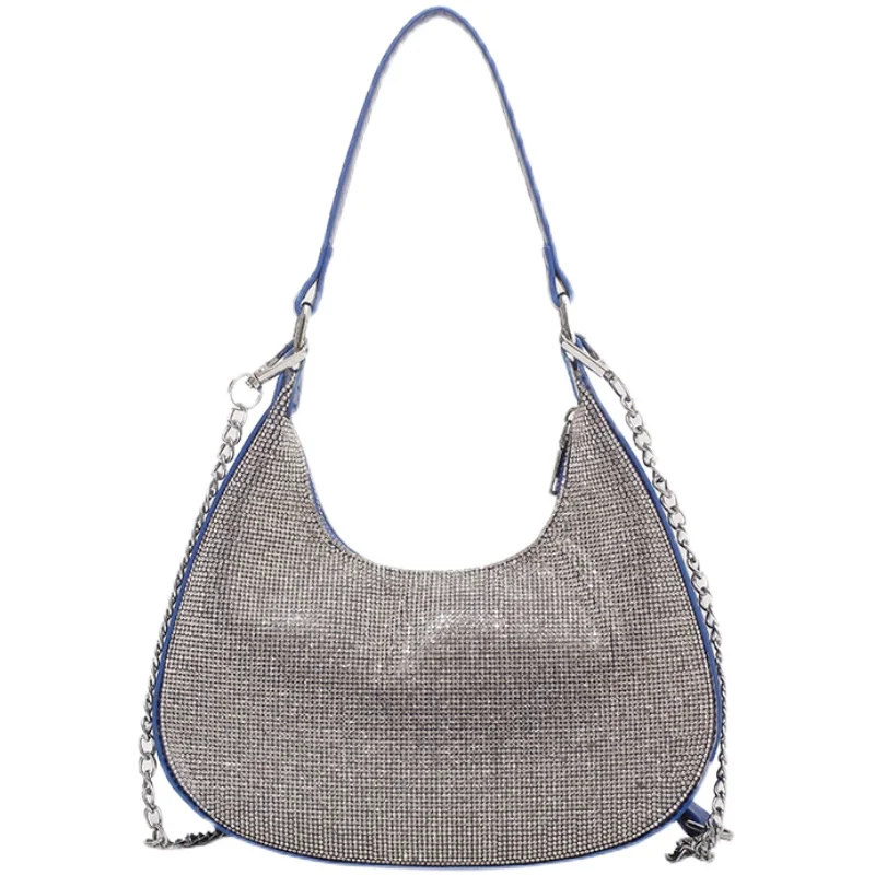 Роскошный брендовый дизайнерский Блестящий Хобо с бриллиантами женские сумки