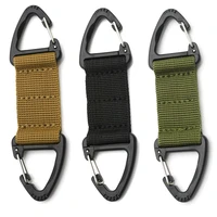 13pcs outdoor molle webbing backpack buckle clip carabiner keychain climbing camping buckle clasp hook fastener hanging key