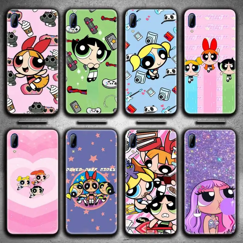 

Cartoon Girls Powerpuffs Phone Case For Vivo Y91c Y17 Y51 Y67 Y55 Y7s Y81 Y19 Y97 Y93 V17 vivos5
