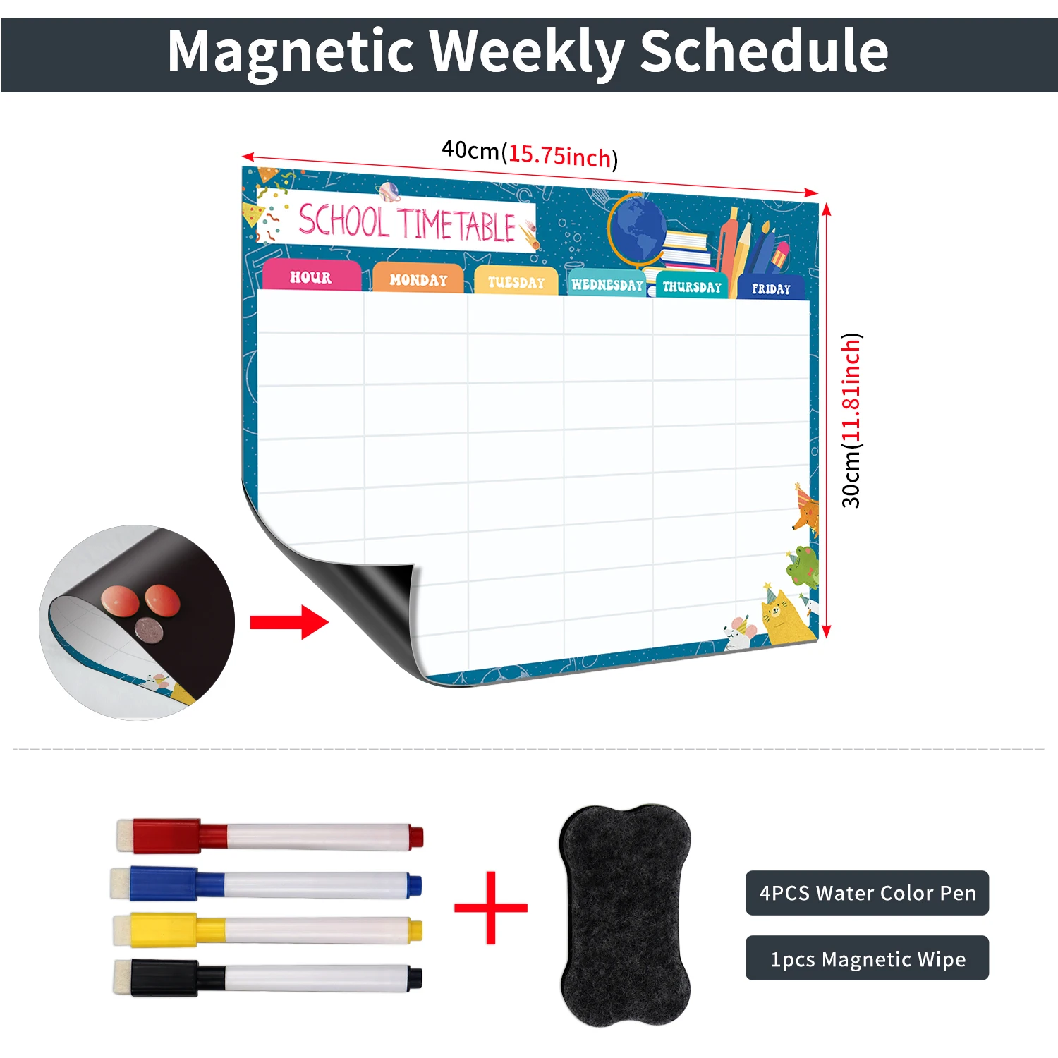 Кухонные заметки Магнитный ежемесячный недевичный планировщик календарь стол