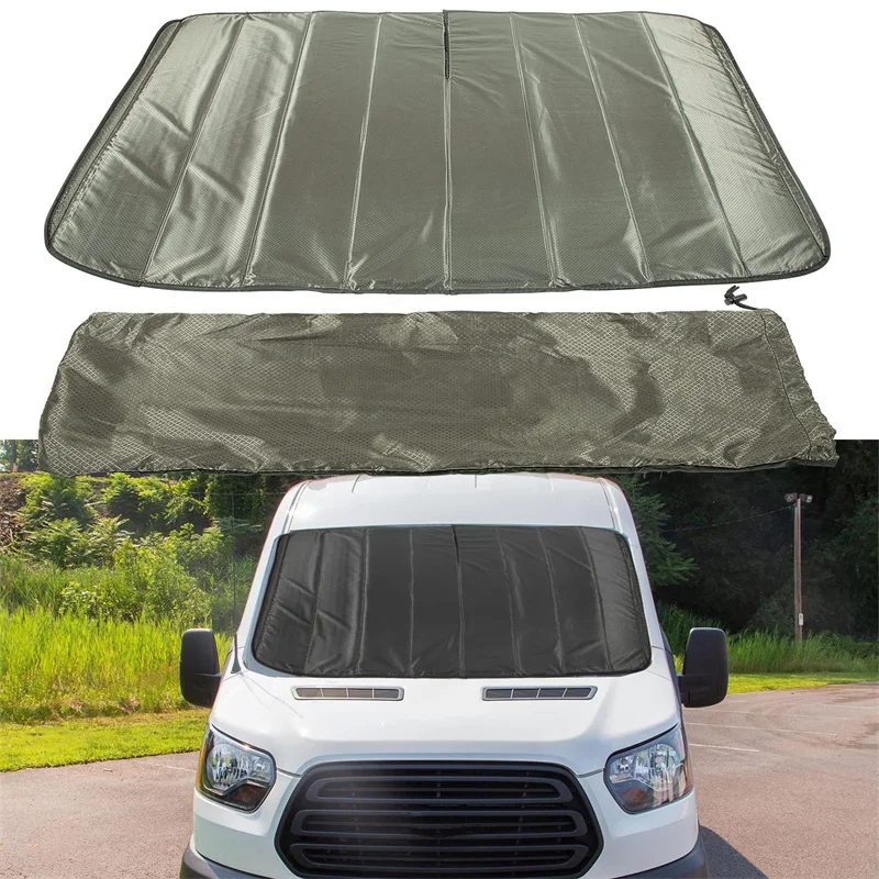 

Insulated Blackout Front Windshield Cover Window Cover for Ford Transit Camper Conversions Vans 2015-2022 (High/Medium Roof)