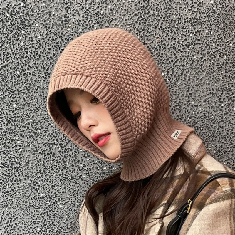 

Трикотажная шапка с белым воротником, ветрозащитная Складная зимняя шапка для езды на велосипеде